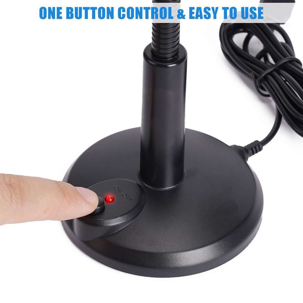 Computer Mini Condenser Microphone USB Stand Recording Mic For PC Desktop Laptop