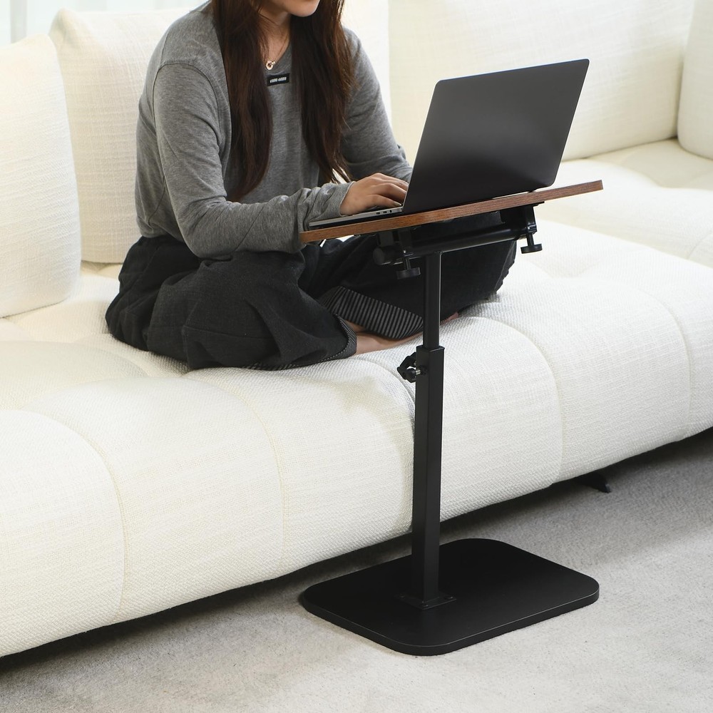 ACEQLYT® Small Adjustable Side Table, Adjustable Height & Flip-Over Panel D