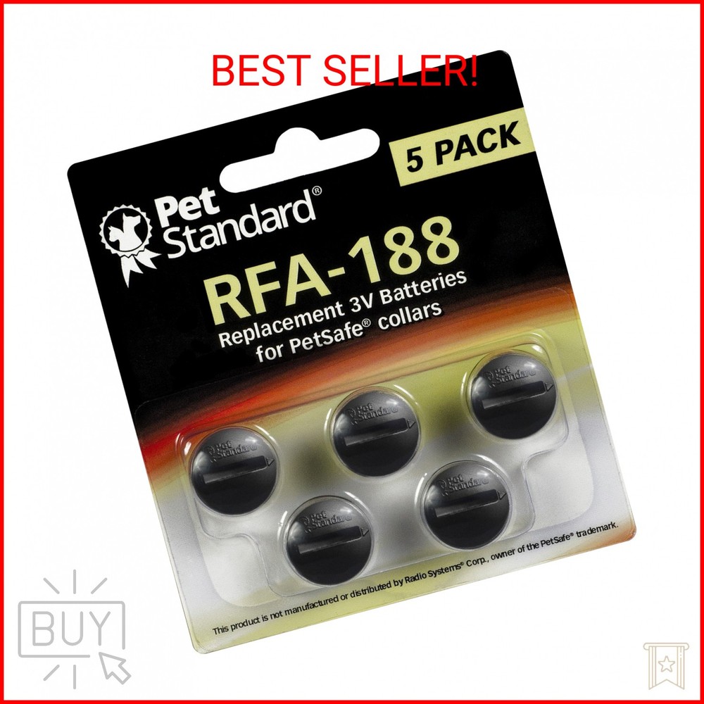 PetSafe Compatible RFA-188 Replacement Batteries (5-Pack)