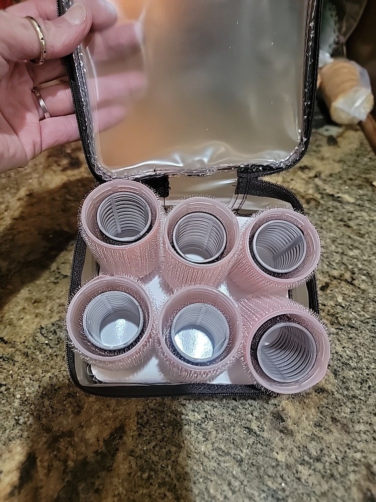 AVON Mark VA-VA-VOLUME Clipless Curler Set in reusable zip case
