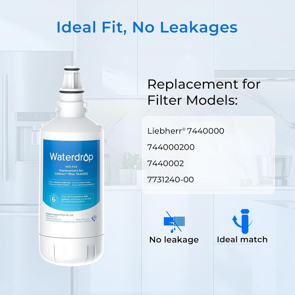 Waterdrop Refrigerator Water Filter Replacement for Liebherr® 7440000