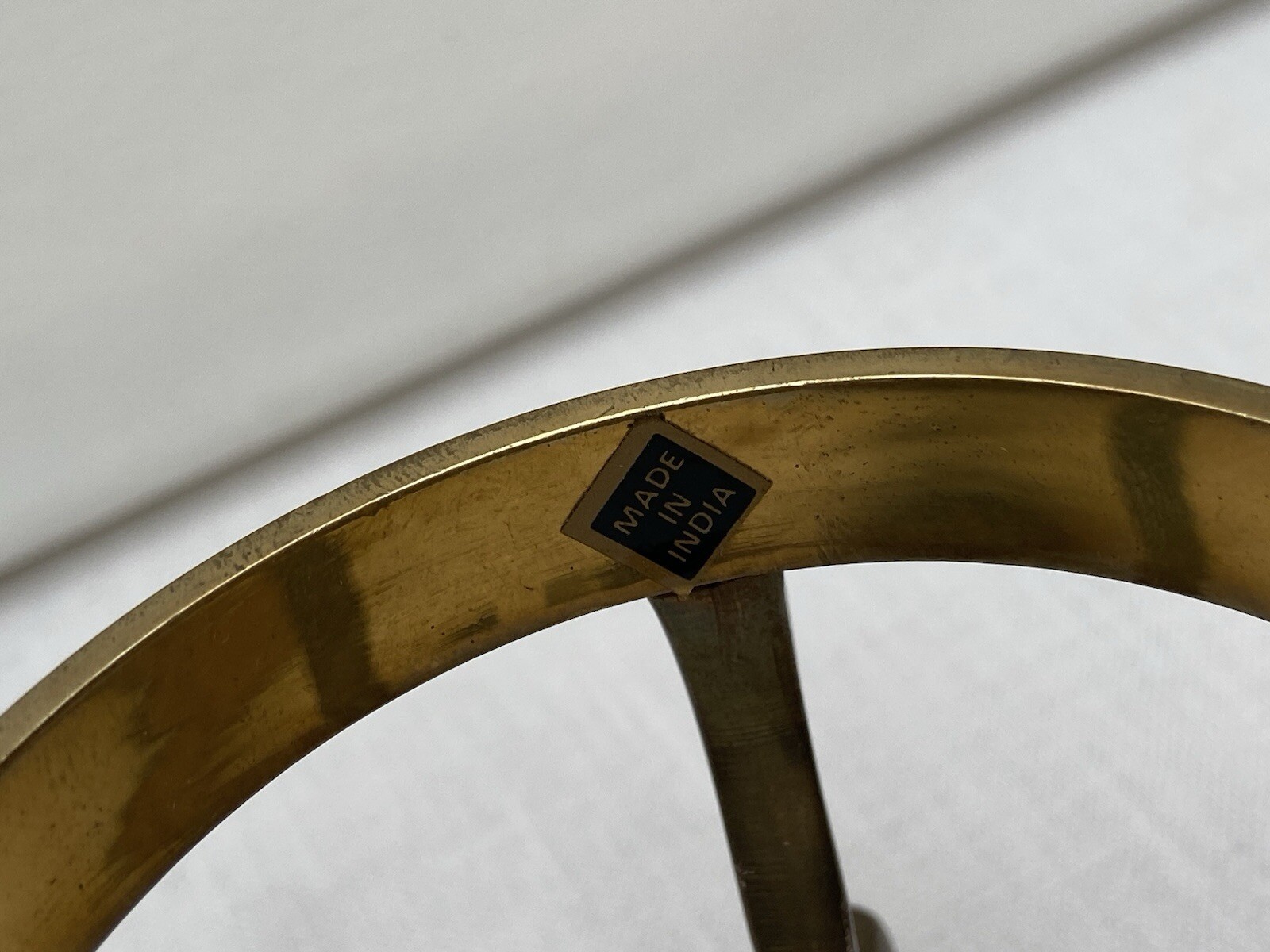 Solid Brass Egg & Stand Cloisonne Painted Trinket Box Ornate Enamel India Birds