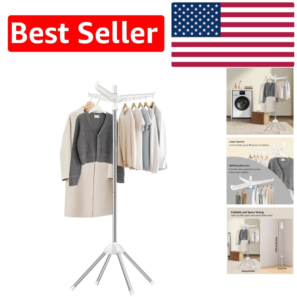 Portable Foldable Drying Rack – Lightweight Stainless Steel Laundry Solution