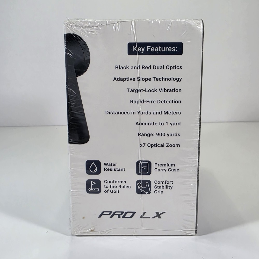 Shot Scope Pro LX Golf Laser Rangefinder Target Lock Rapid Fire Detection - Gray