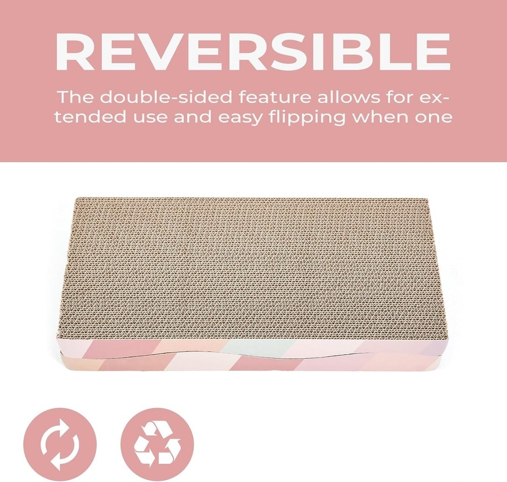 Reversible Cat Scratching Board with Catnip - Eco-Friendly & Durable Design