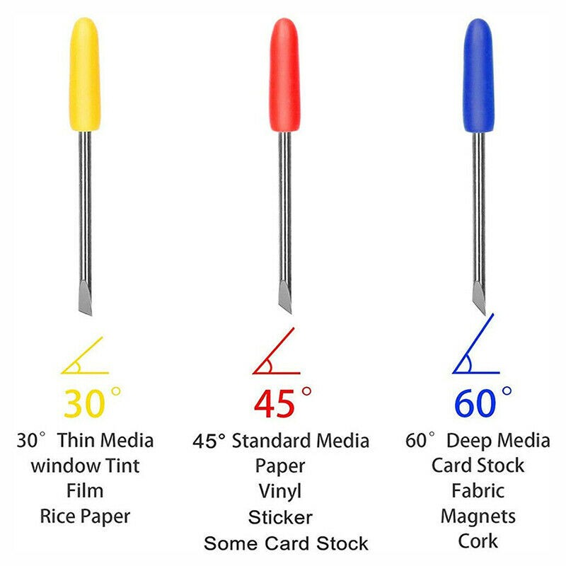 50Pack 30°/45°/60° Assorted Roland Cutting Plotter Vinyl Cutter Blade Knife Tool