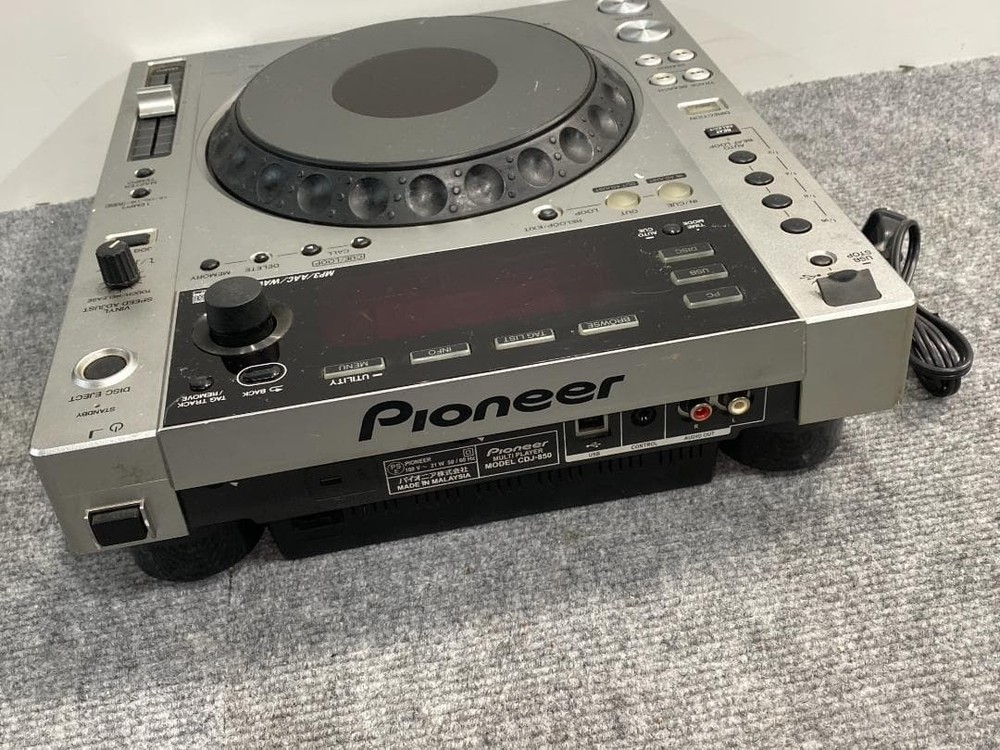 Pioneer DJ CDJ-850 Multi Player Silver with Power Cable Tested & Working Used