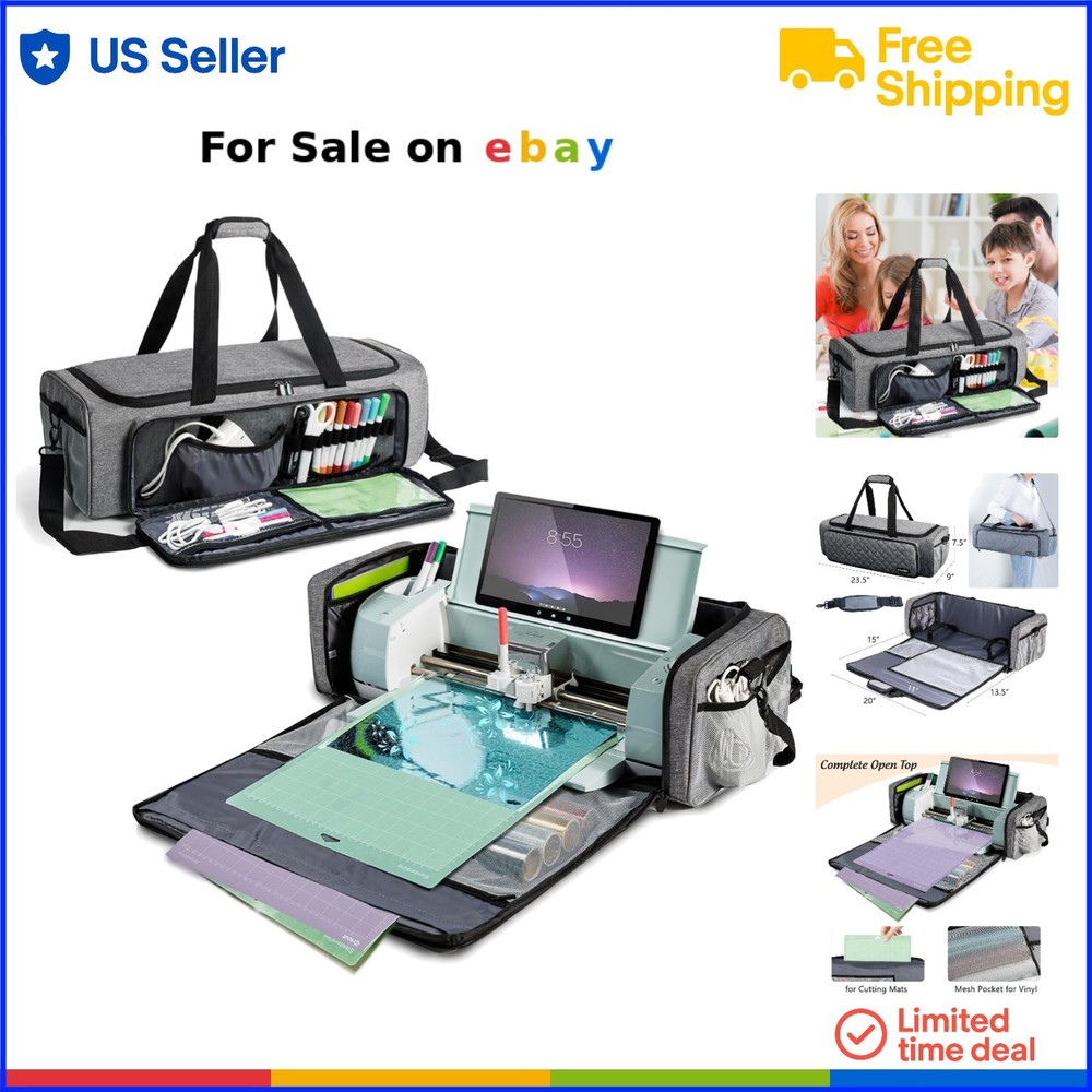 Carrying Case Bag Polyester for Cricut Maker Explore Air 2 with Compartments