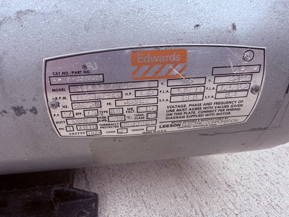 Edwards E2M30 Dual Stage Rotary Vane Vacuum Pump Tested and Working