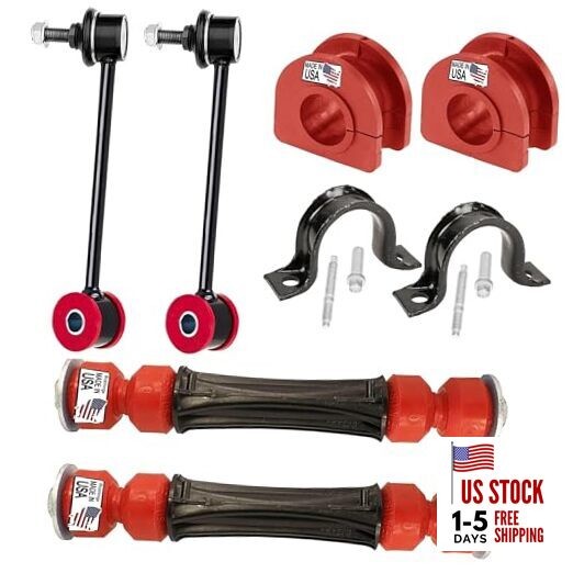 8PC Front/Rear Sway Bar CODE RED Front/Rear Link & Bracket/Bushing Kit