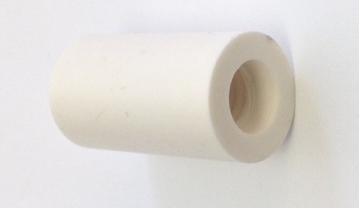 1 White Colored Elforyn Capped & Threaded Ferrule For Pool Cues - 1.00" Long