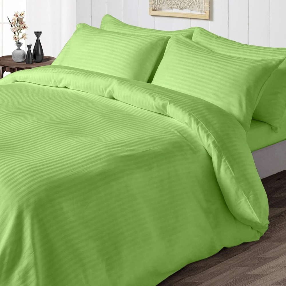 Soft Bedding 1000 - 1200 Thread Count Egyptian Cotton Sage Stripe Select Item