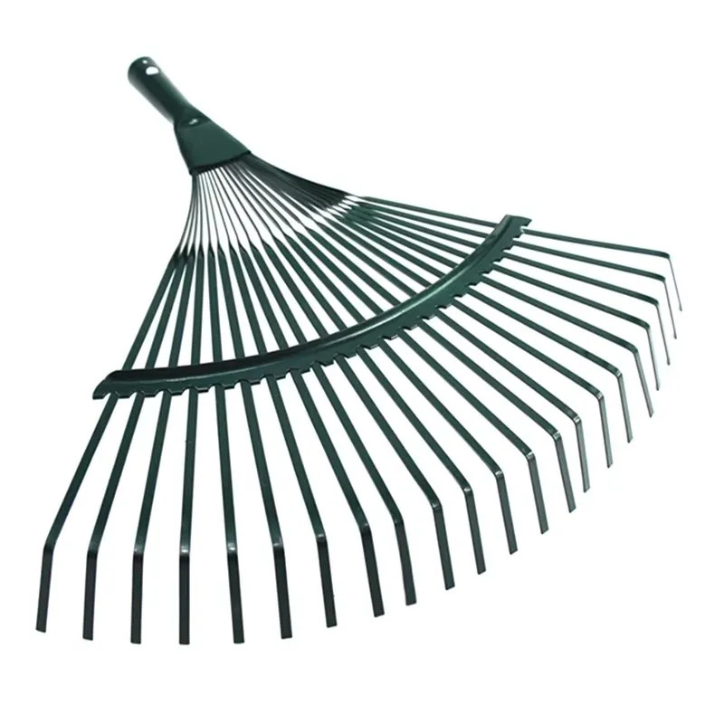 22 Teeth Heavy Duty Steel Metal Rake for Head High Carbon Steel Lawn Leaves