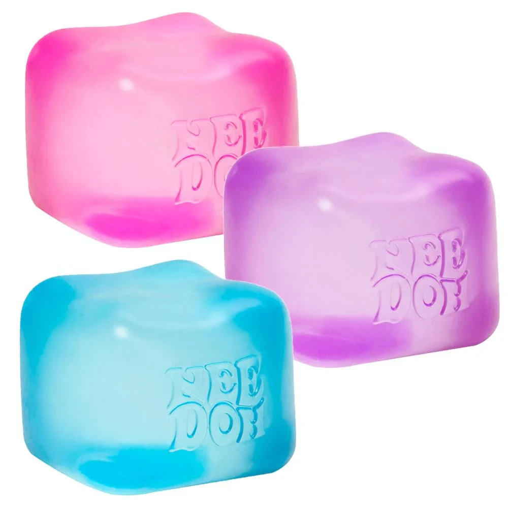 BLUE NeeDoh Nice Cube -Super Solid Squish Cube-