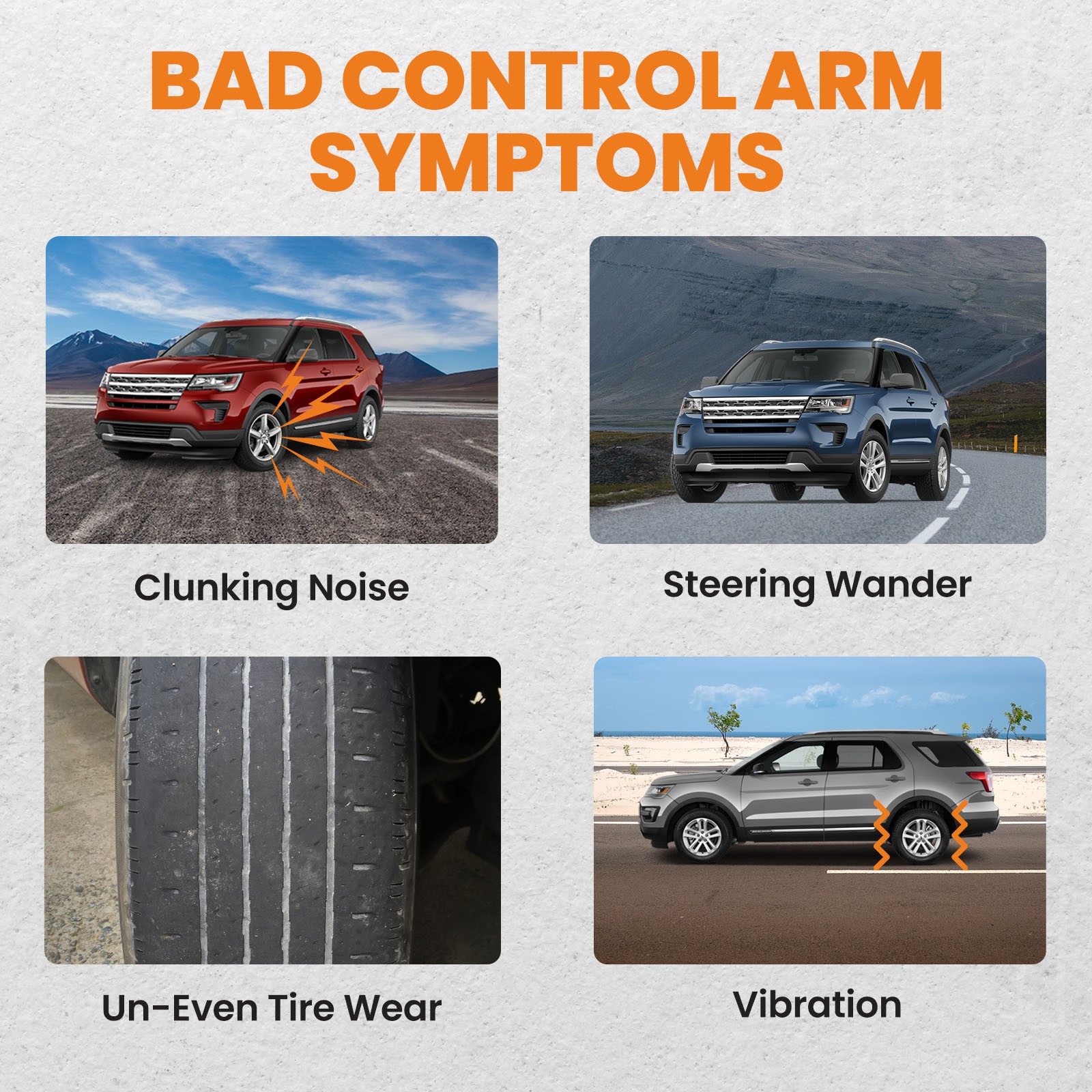 8x Front Lower Control Arms w/ Ball Joints For 2011-2015 2016 2017 Ford Explorer