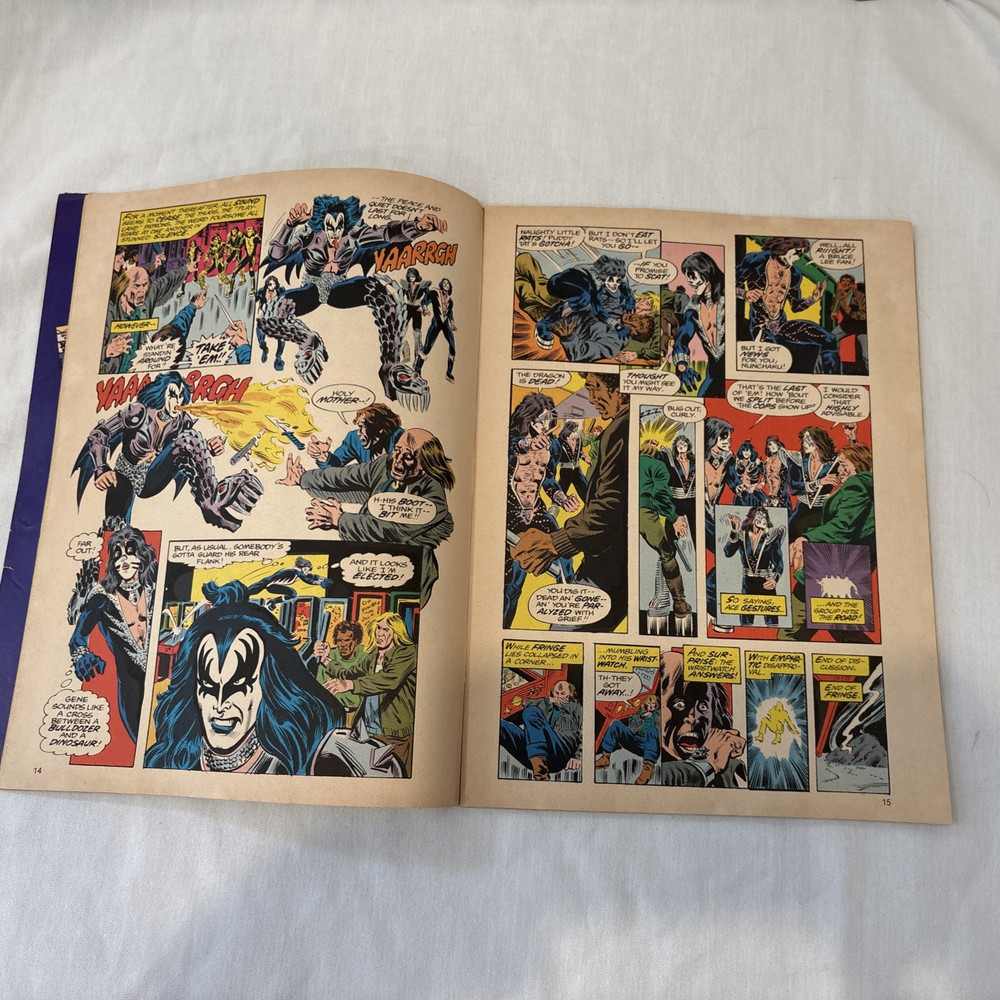 1977 & 1978 Kiss Marvel Comics Super Special Comic Book With Poster Centerfold ￼