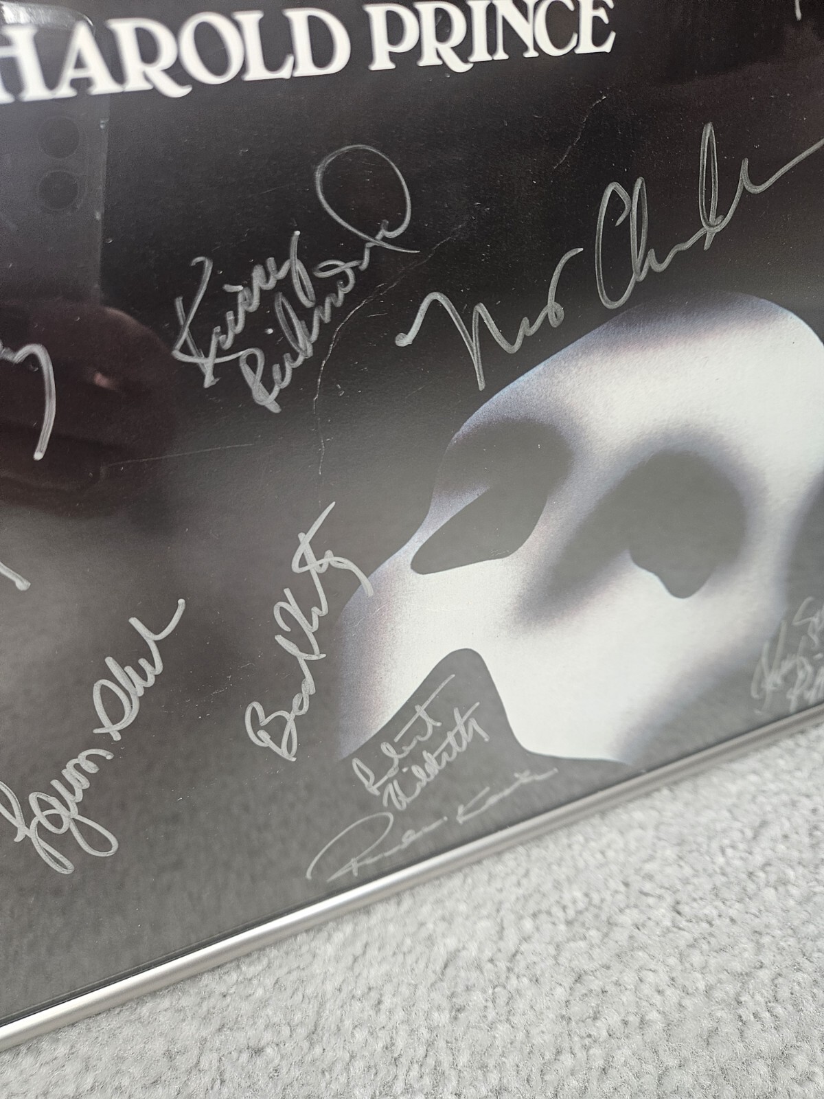 Phantom of the Opera Broadway Cast Signed Poster Window Card (14 x 19)