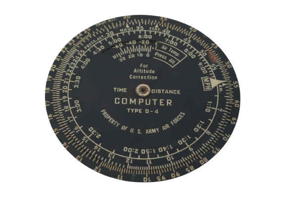 U.S. Army Air Forces Time Distance Computer Type D-4 - WWII ERA