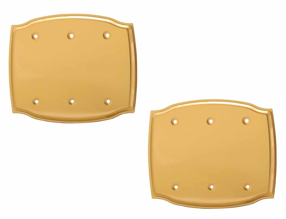 2 Switchplate Bright Solid Brass Triple Blank | Renovator's Supply
