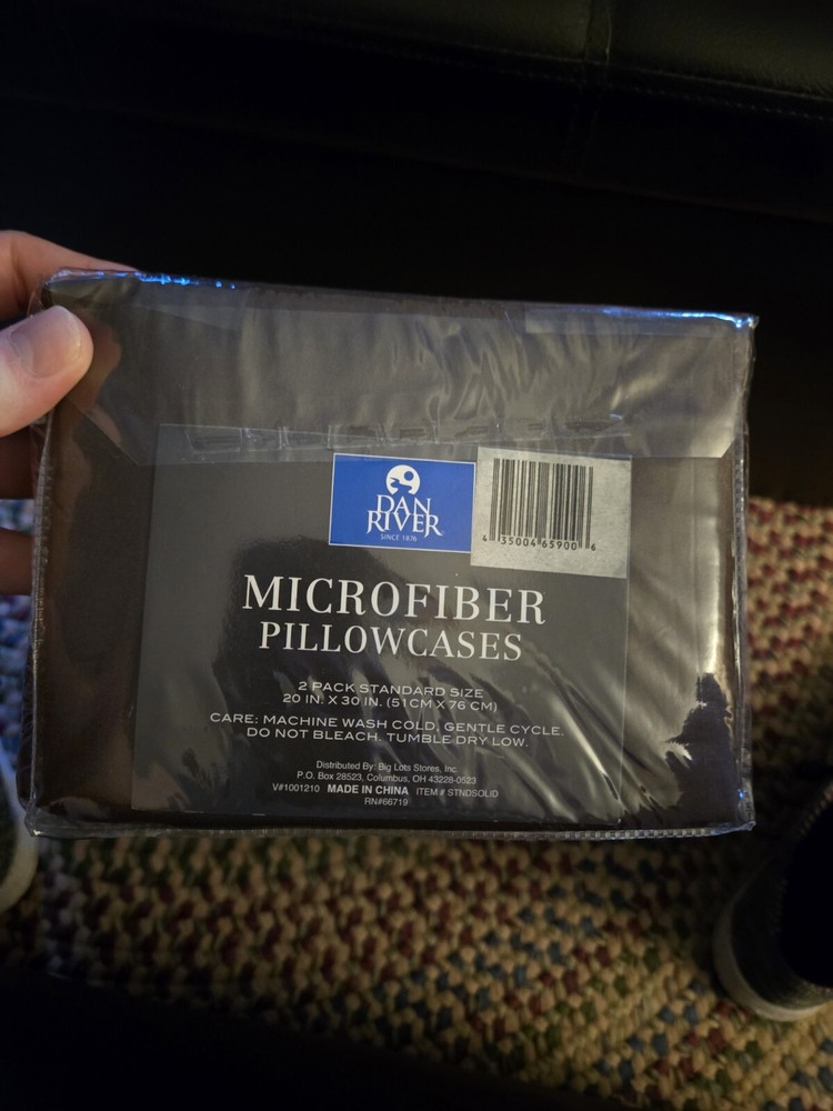 Dan River Microfiber Pillow Cases (Luxurious Softness) 2 Pack Standard Size