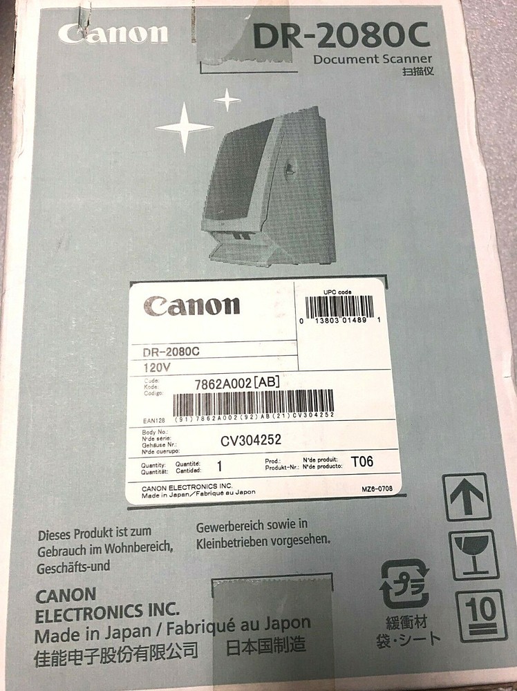 Canon DR-2080C Color Document Scanner SCSI-II interface new!