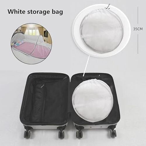 Pop-Up Mosquito Net, 200 * 80 * 56 Large Size Net Ultra Light Foldable 2 Pack