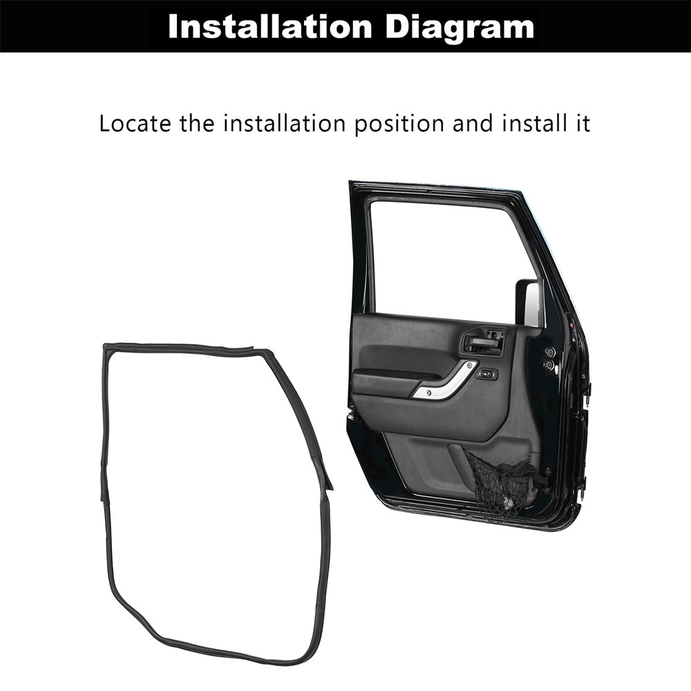 For 2007-2018 Jeep Wrangler JK Front Driver Door Seal Weatherstrip 55395275AW