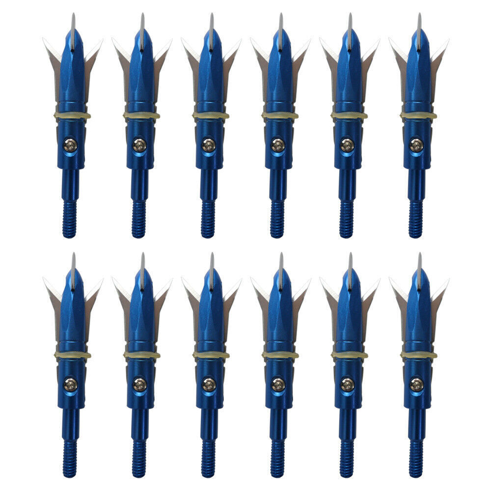 12Pcs 100 Grain 2 Blade Archery Crossbow Broadheads Compound Bow Arrowheads Tips
