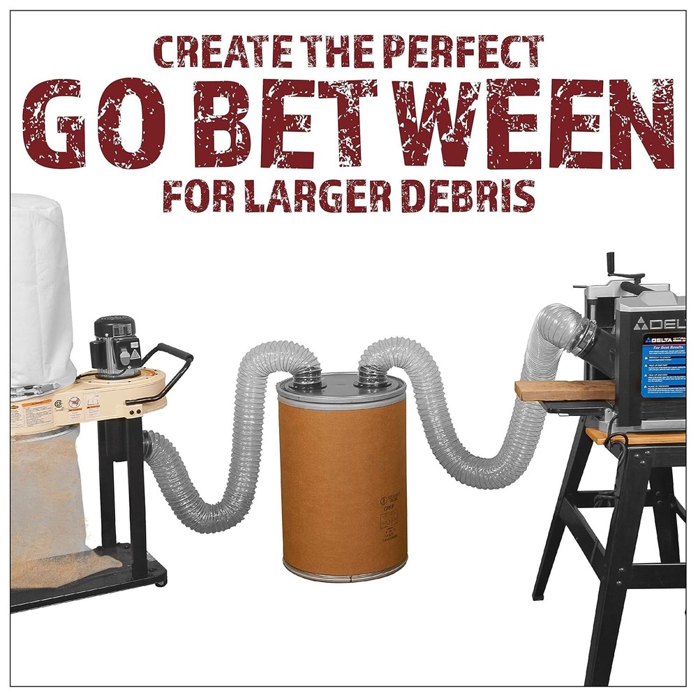 4" Cyclone Dust Separator Collector Kit Barrel Drum Trash Can Workshop Extractor