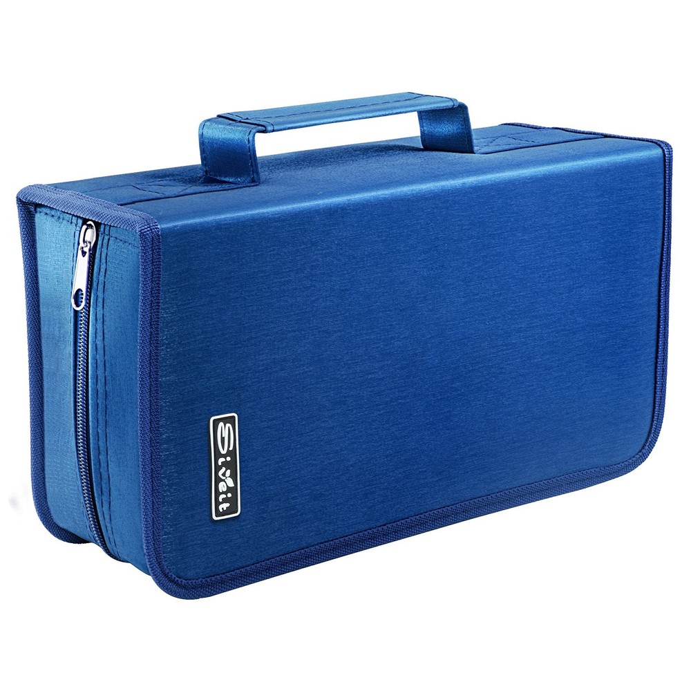 Siveit DVD Case, 128 Capacity CD/DVD Case Wallet Binder Storage Holder