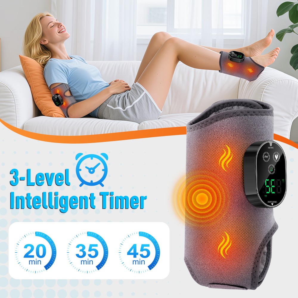 Cordless Foot & Ankle Massager with Heat and Vibration
