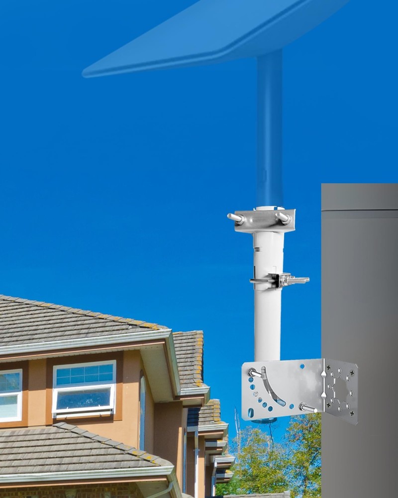 Universal Antenna Mount, Adjustable Wall-Mounted Heavy Duty Mount Bracket wit...