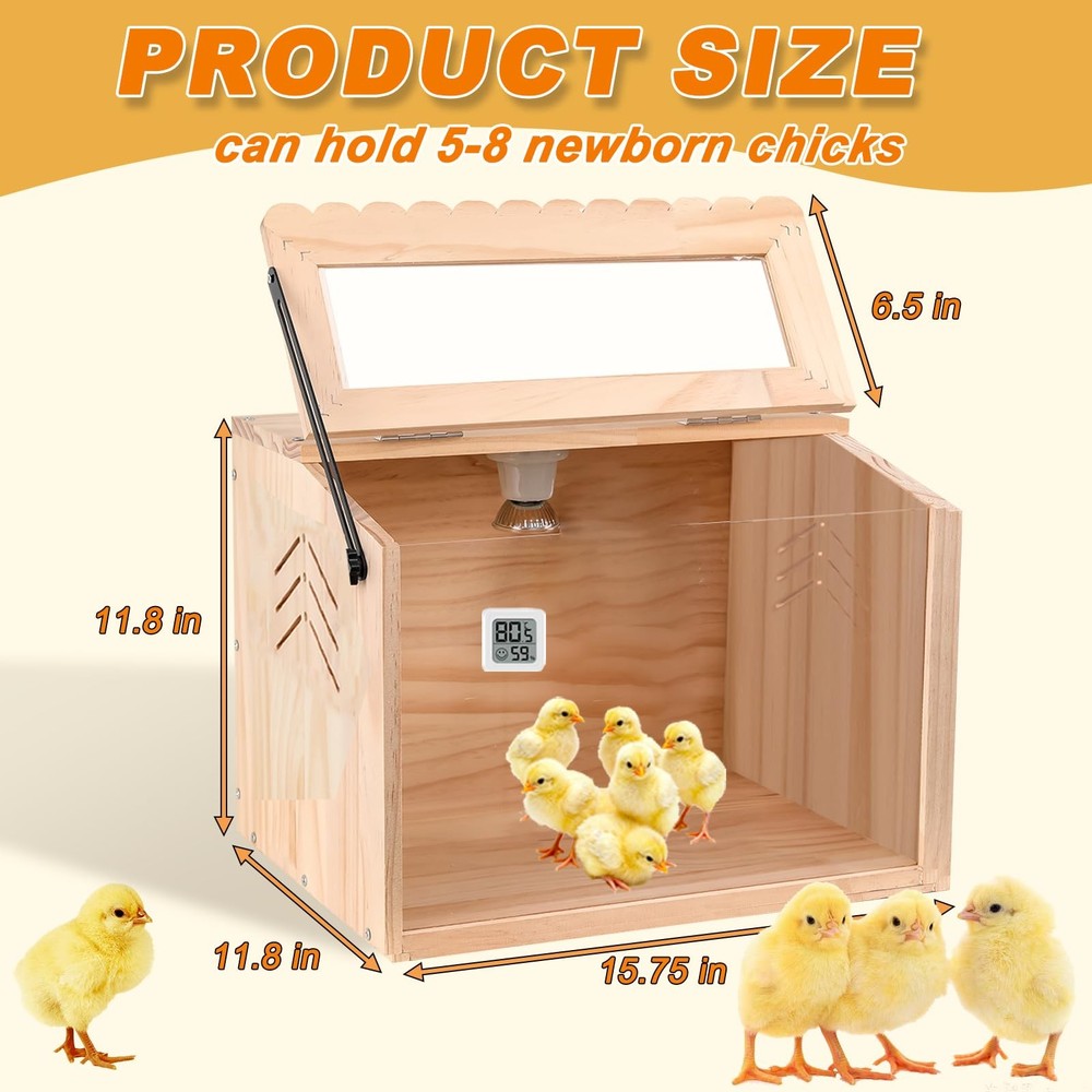 Chicken Brooder Box, Brooder Box for Chicks & Quail, Small Chicken Coop Quail...