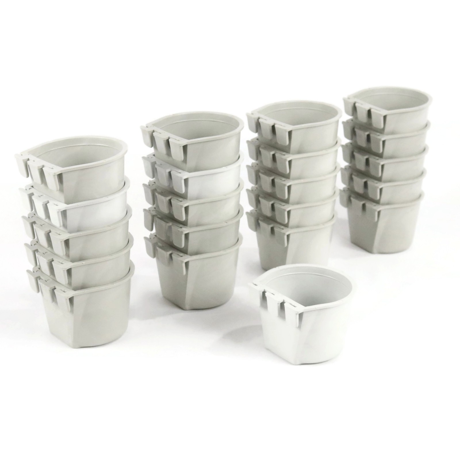 20-Pack - Gray Cage Cups made of Flexible Plastic Prevent Freezing & Breaking
