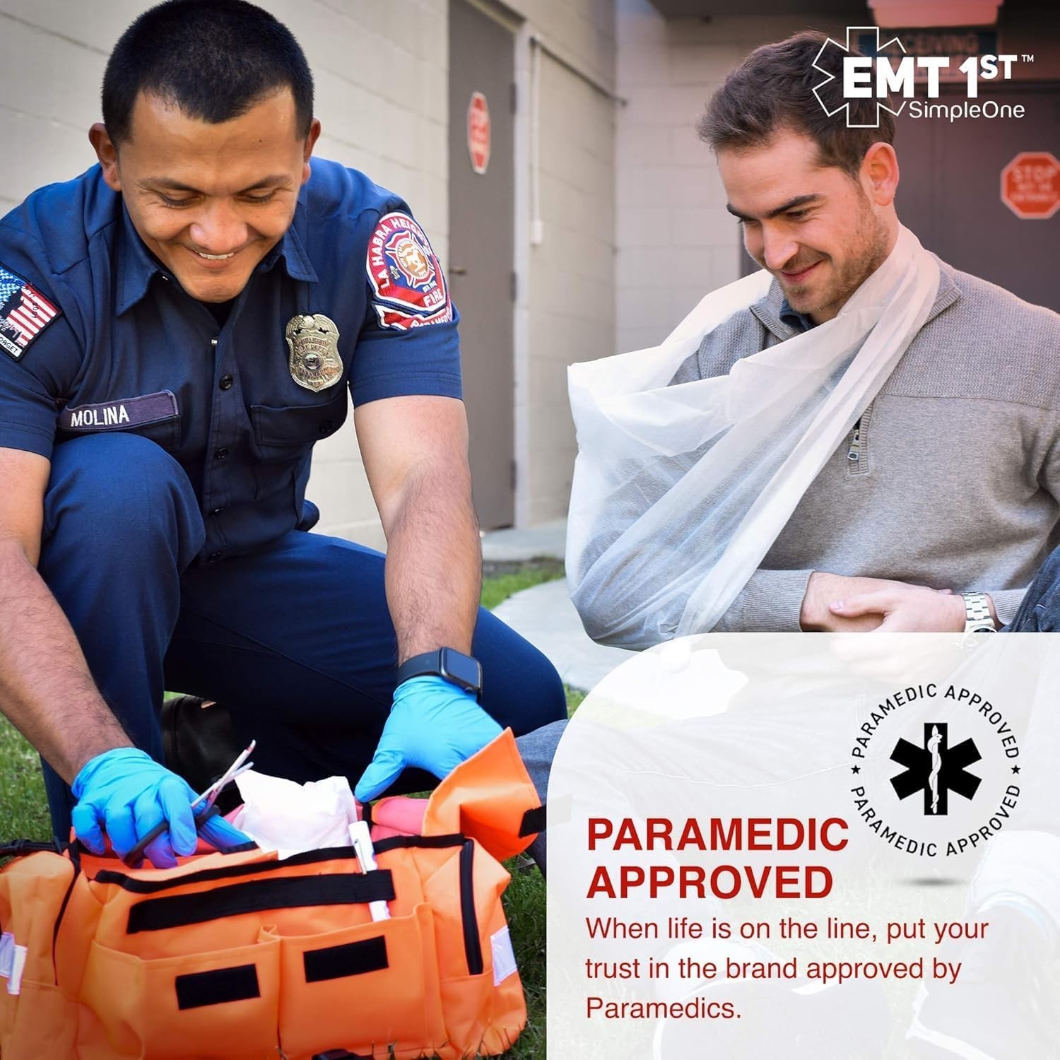 EMT 1st Emergency Responder First Aid Kit | Medical Trauma Bag for Disaster Prep