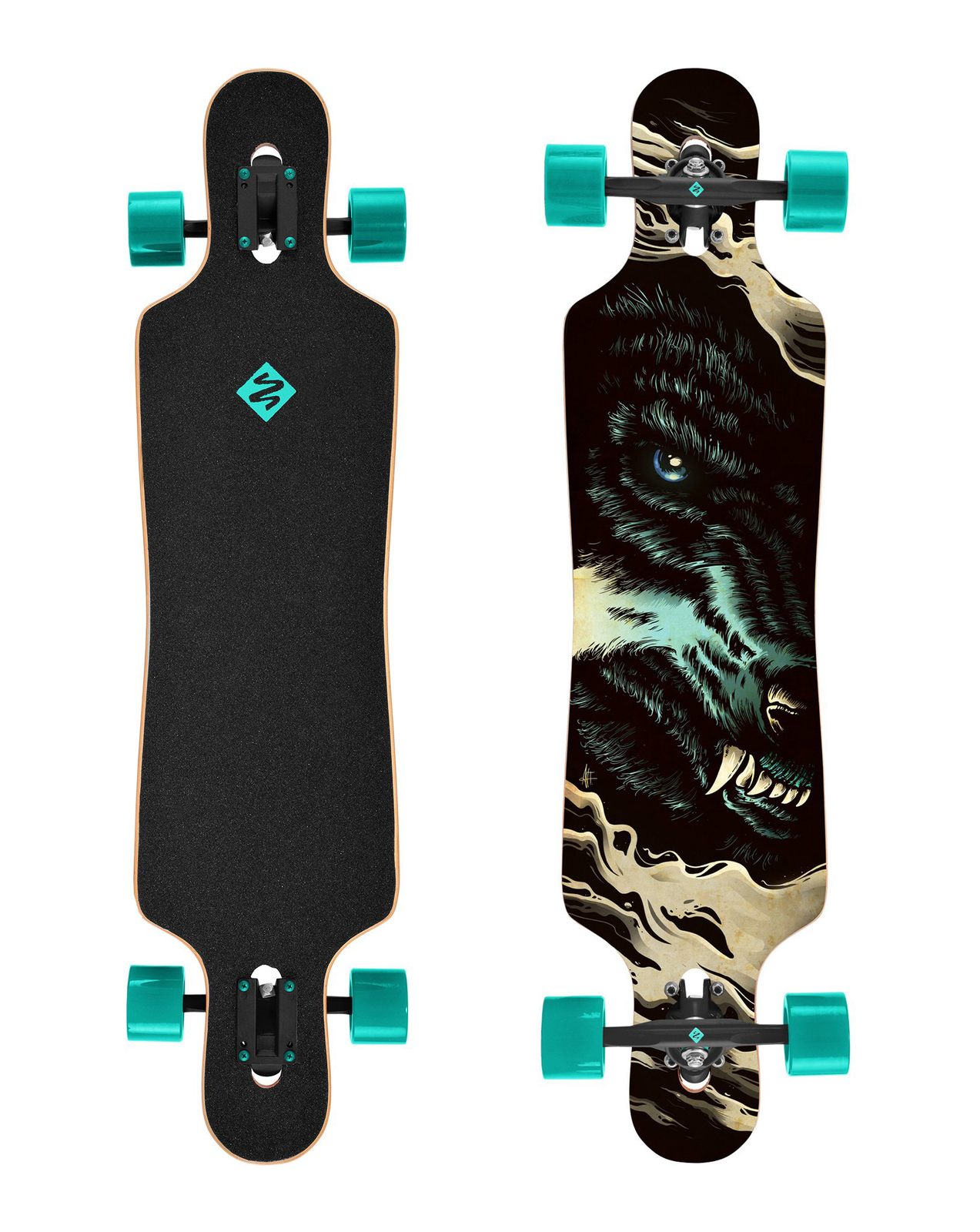 Street Surfing Longboard Complete Wolf Drop Through 9.5" x 39"