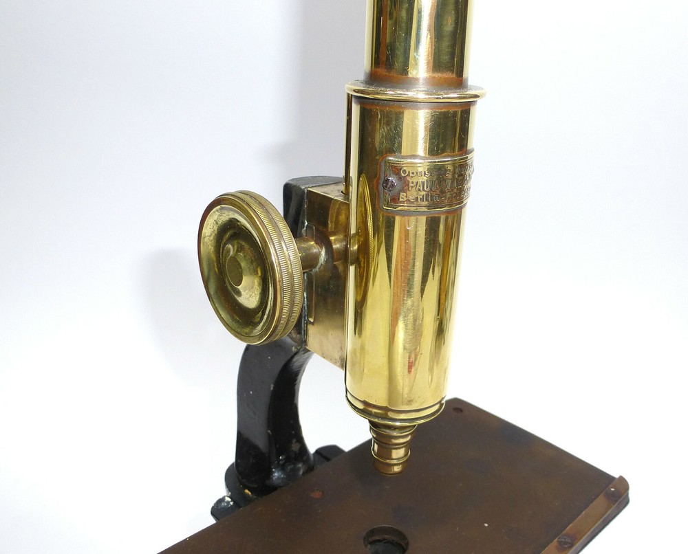 Optical Workshop Paul Waechter Berlin Trichinella Microscope about 1880