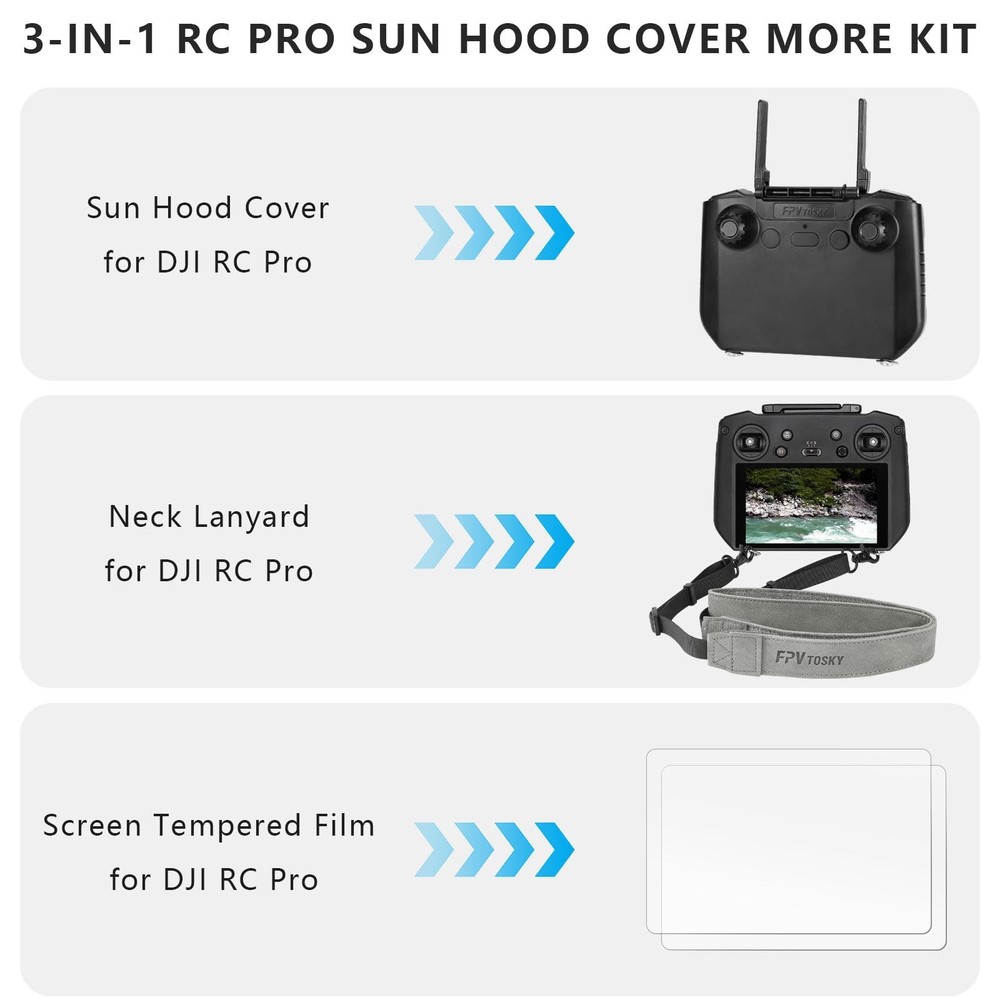 FPVtosky RC Pro Controller Protector Kit for DJI Mavic 3 Accessories, Kit inc...