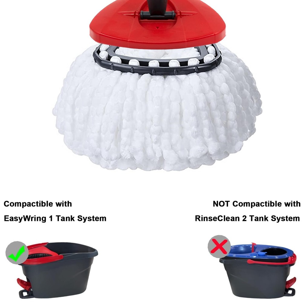 4 Pack Spin Mop Heads Ocedar Easy Wring Microfiber Replacement Mop Head Refills