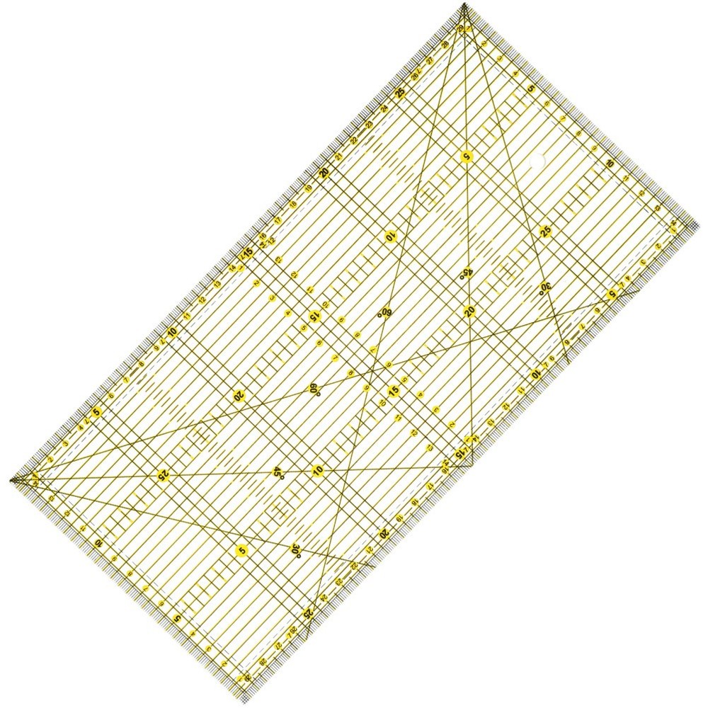 Slotted Quilting Ruler Patchwork Quarter Fabric Cutting Template