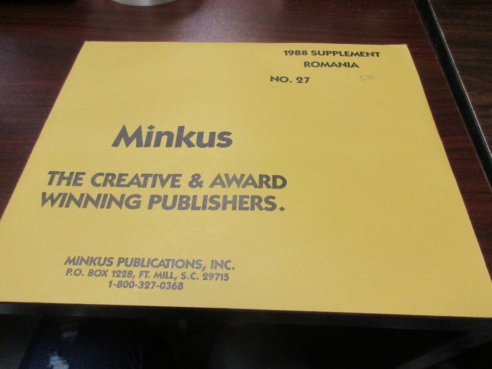"MINKUS"  1988  SUPPLEMENT  ROMANIA  W/FREE SHIPPING!!!
