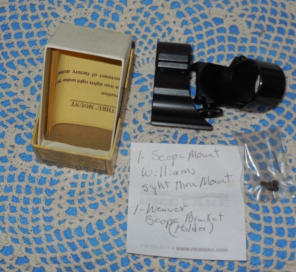 Weaver Rail Mount Bracket Holder & William Sight Thru Mount Lot
