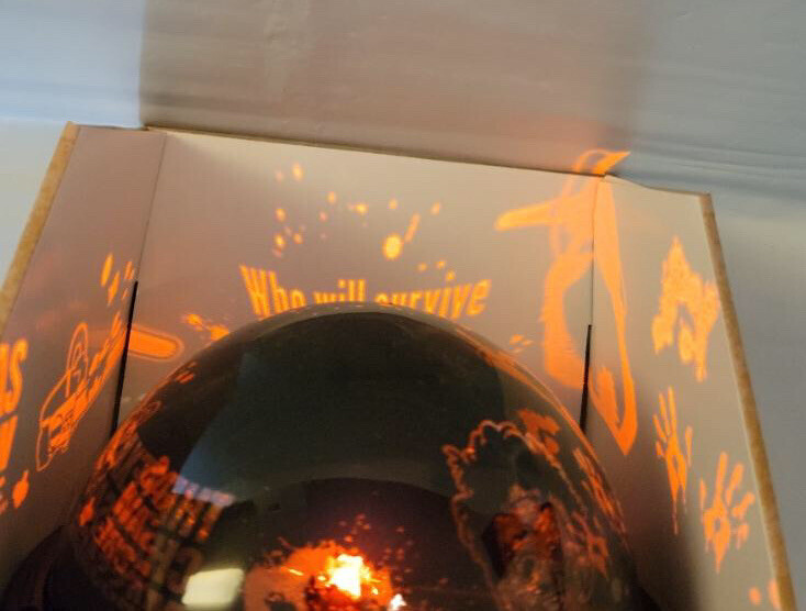 Texas Chainsaw Massacre LED Shadow Rotating Light Dome Projector Orange Gemmy