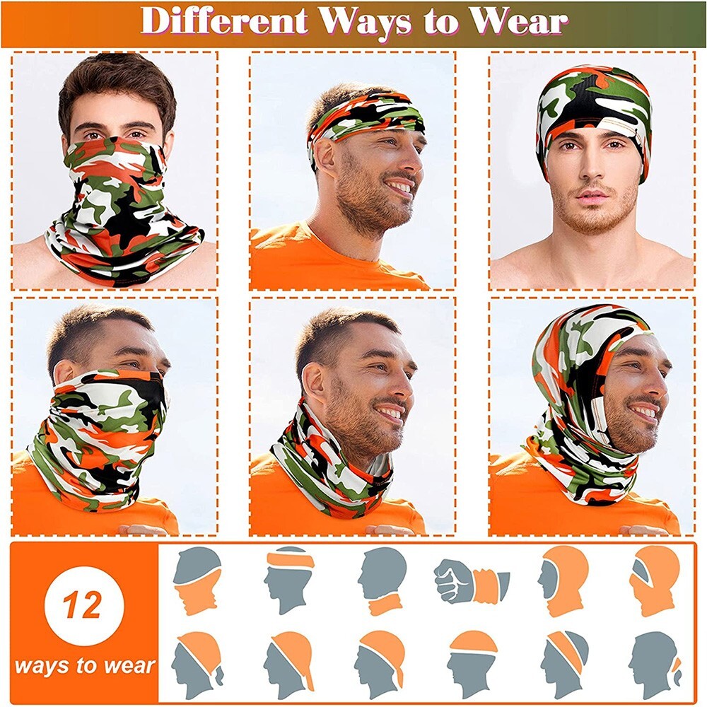 6x Winter Face Mask Sun Shield Neck Gaiter Cover Balaclava Bandana Men Women Kid