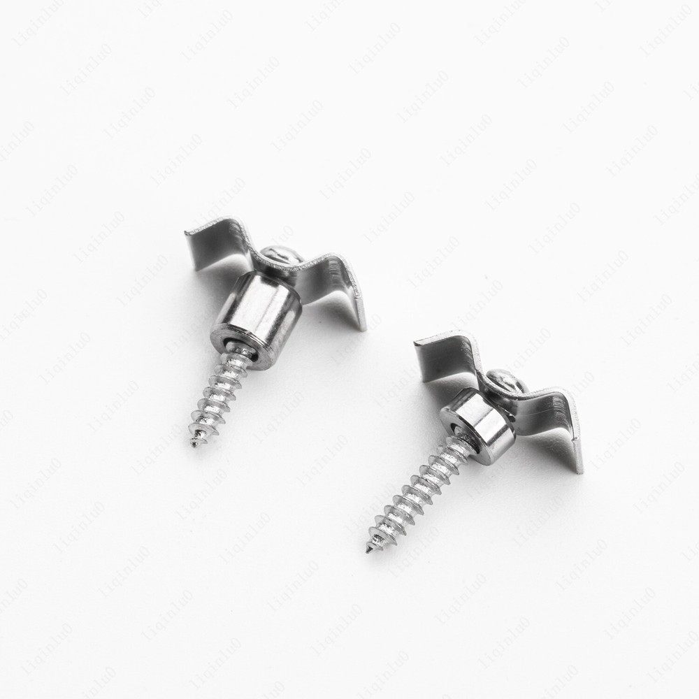 2 Pcs Guitar String Trees String Retainer Guides for Strat Tele Guitar Chrome