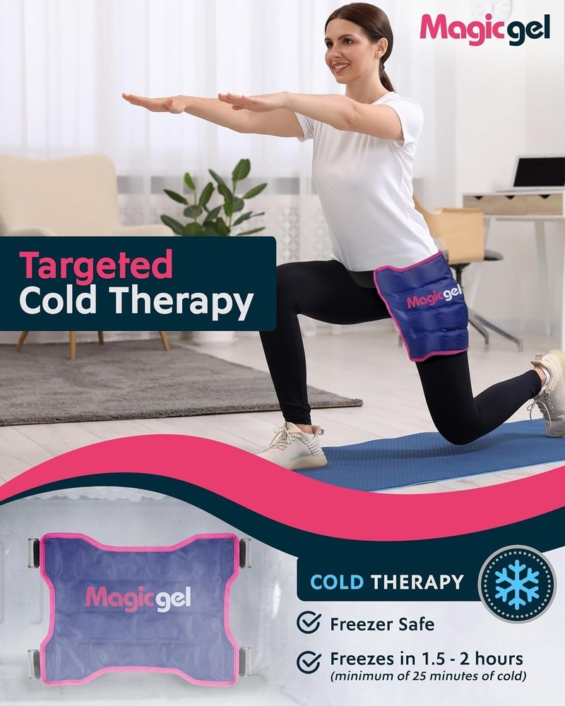 Hip Ice Pack Wrap - Reusable Cold Pack for Hip Bursitis, Hip Replacement Surg...