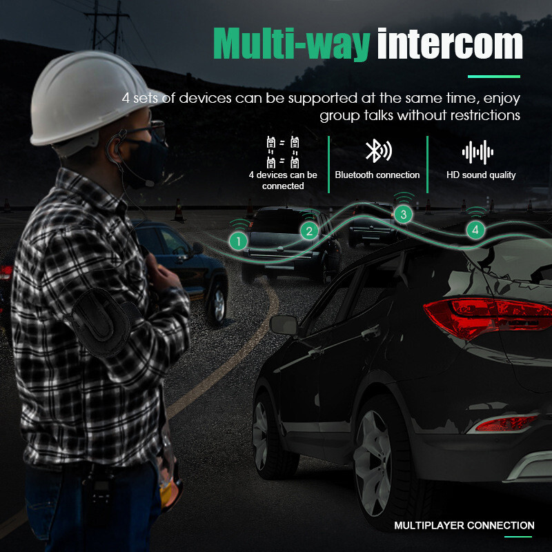 Full Duplex Bluetooth Football Soccer Referee Intercom Headset Kit