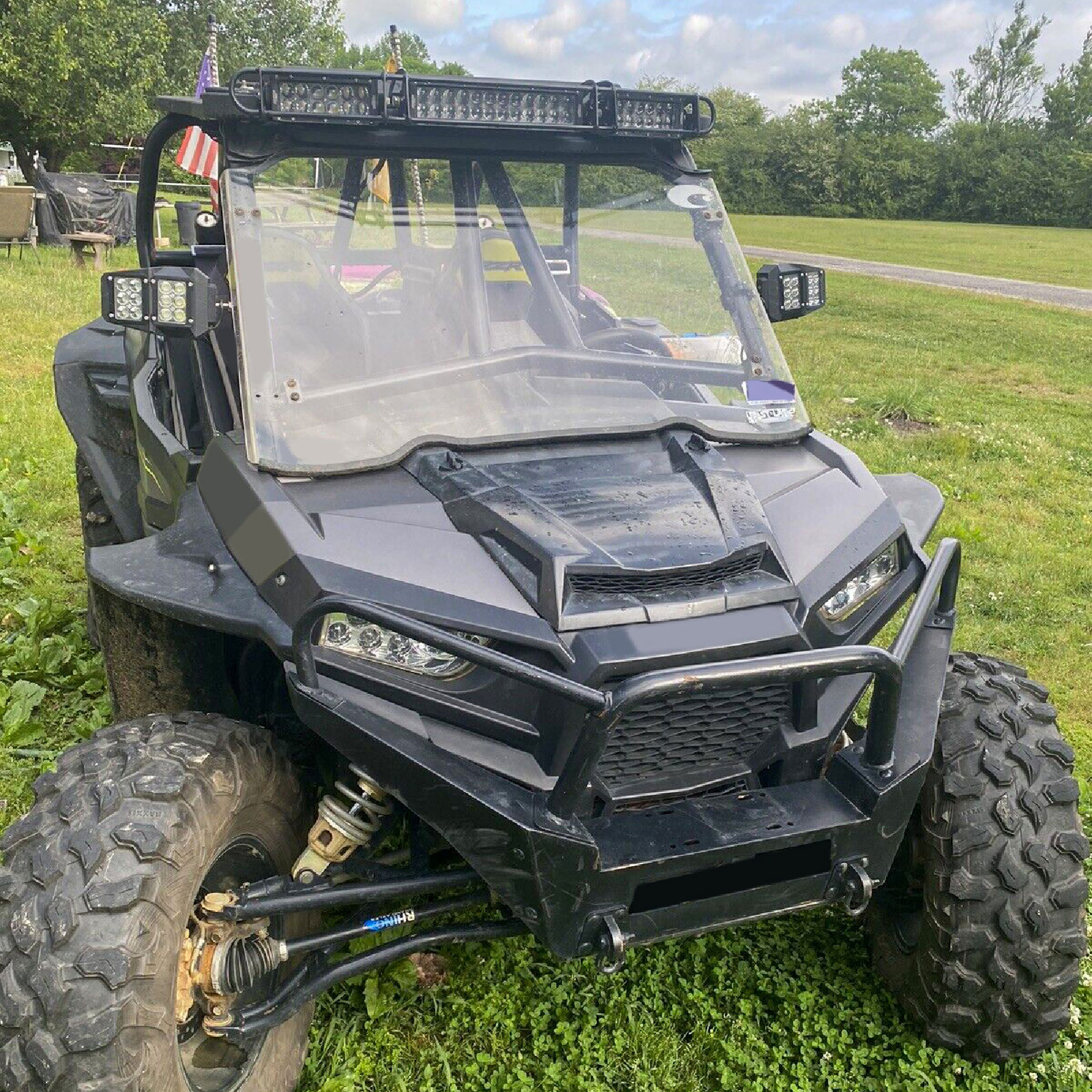 UTV Rear View Side Mirrors W/ LED Spot Lights For Honda Talon 1000R 1000X 2024