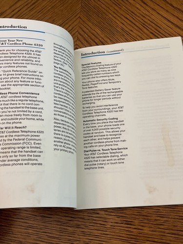 ATT 4320 Cordless Phone Manual Guide Original