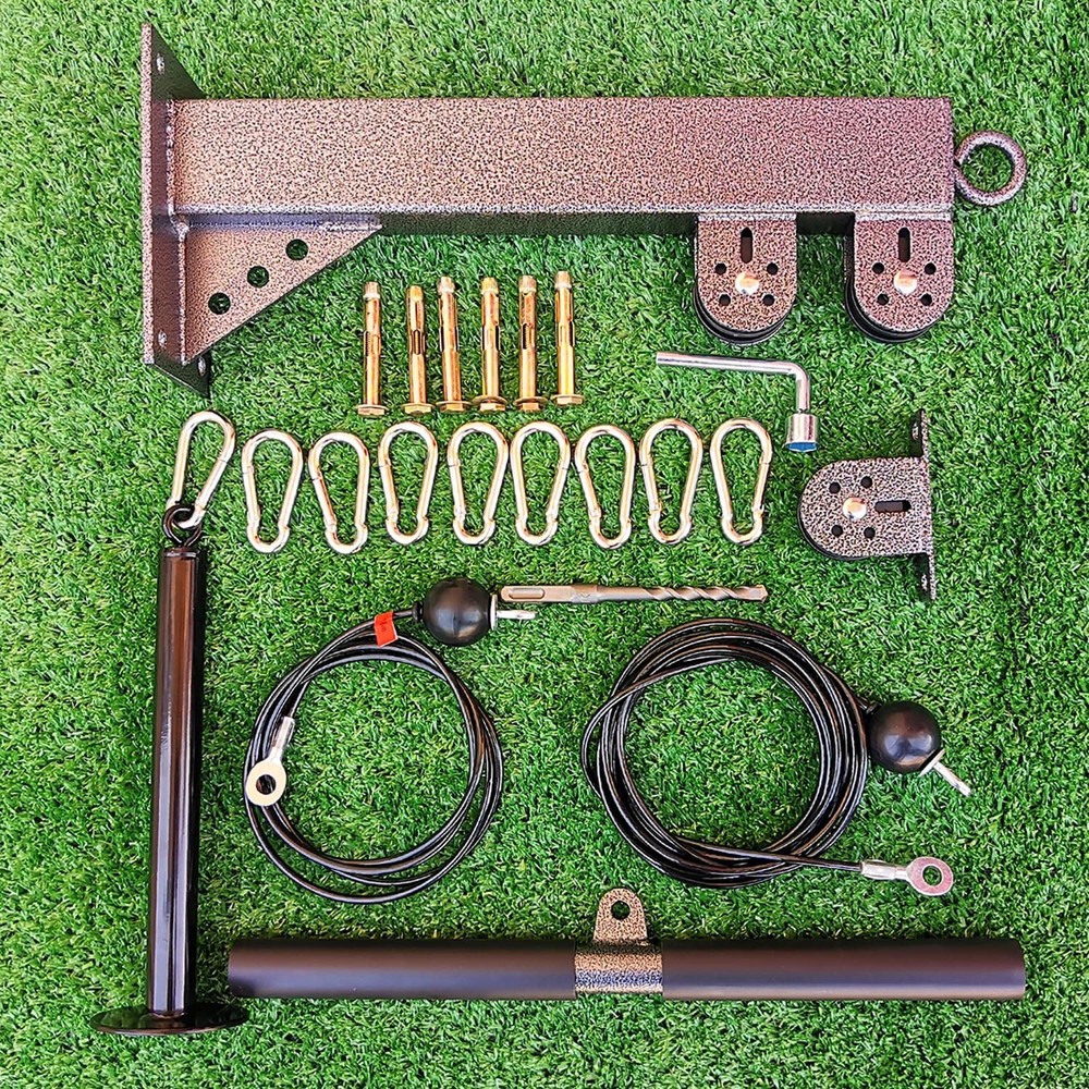 Wall Mount Pulley System for Gym - Lat Pull Down & Low Row Cable Machine